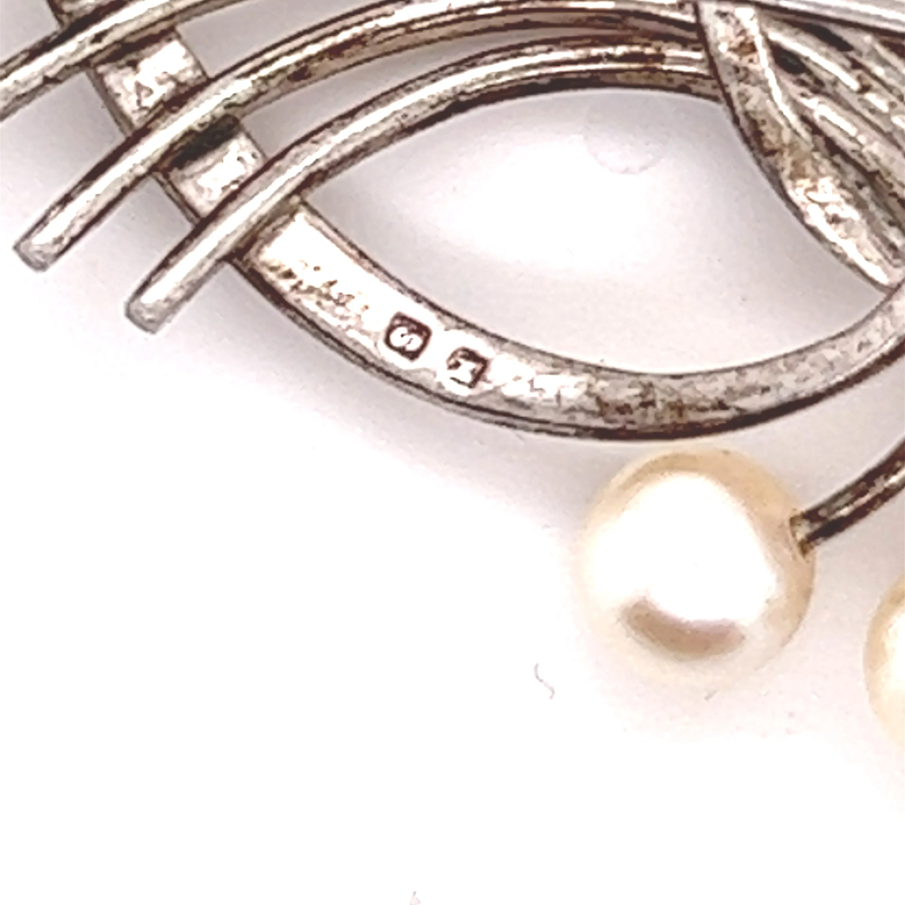 Mikimoto Estate Akoya Pearl Brooch Sterling Silver 5.5 mm M322