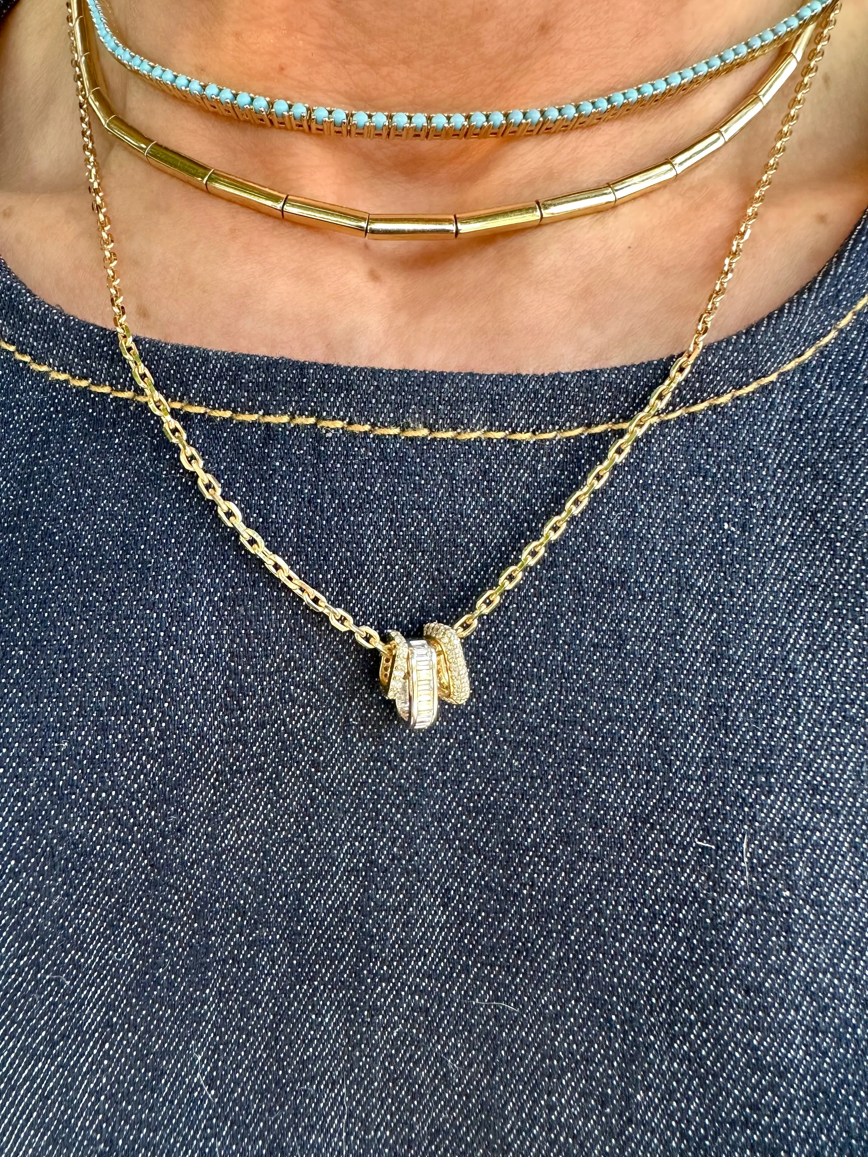 Mini Triple Legend Link Necklace