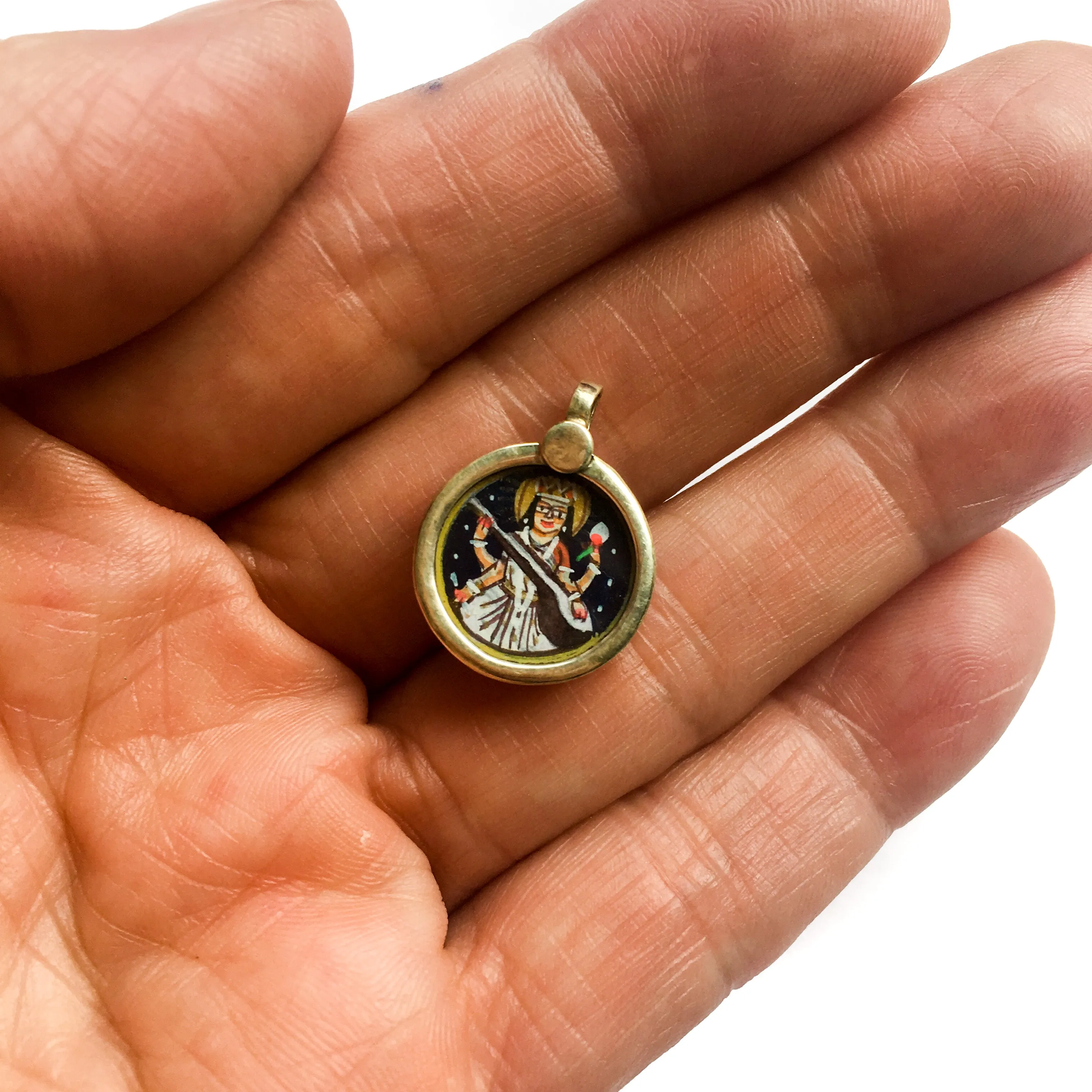 Miniature Painting of Saraswati Charm
