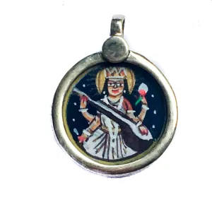Miniature Painting of Saraswati Charm