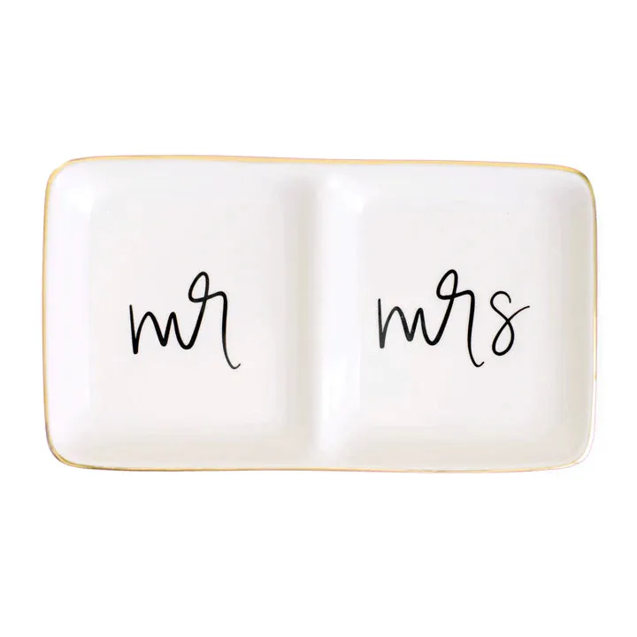 Mr. and Mrs. Jewelry Dish - Sweet Water Decor