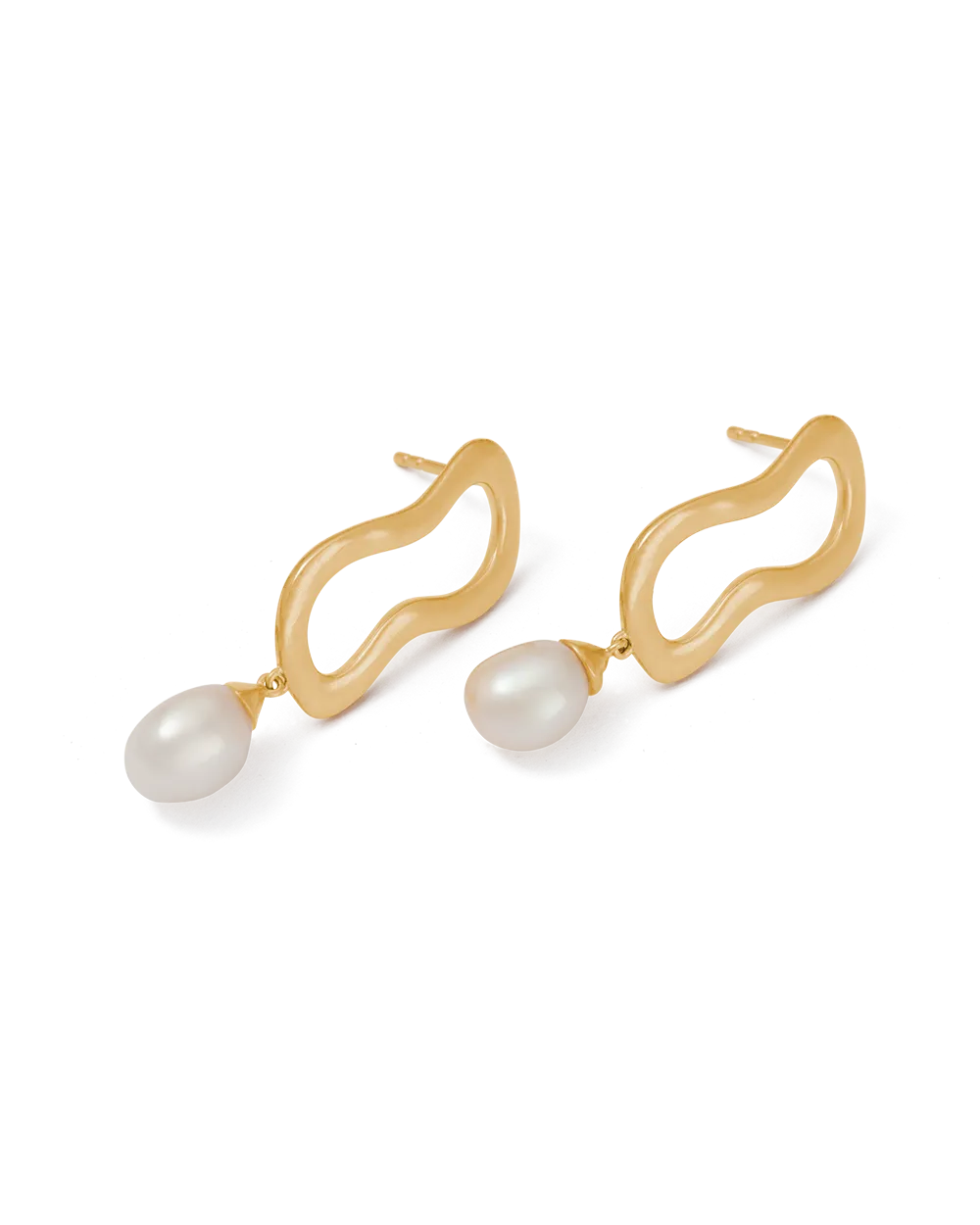 ONDA PEARL EARRINGS (18K GOLD PLATED)
