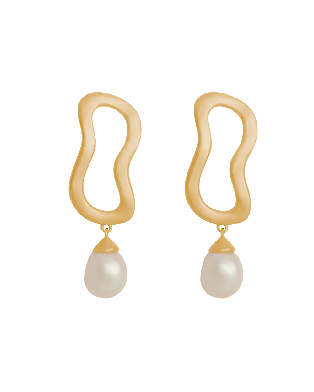 ONDA PEARL EARRINGS (18K GOLD PLATED)