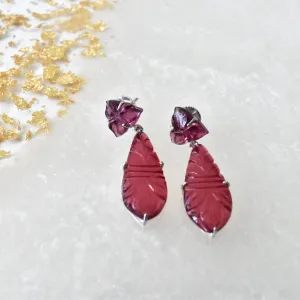 Pakhi Handmade Carved Stone Earrings