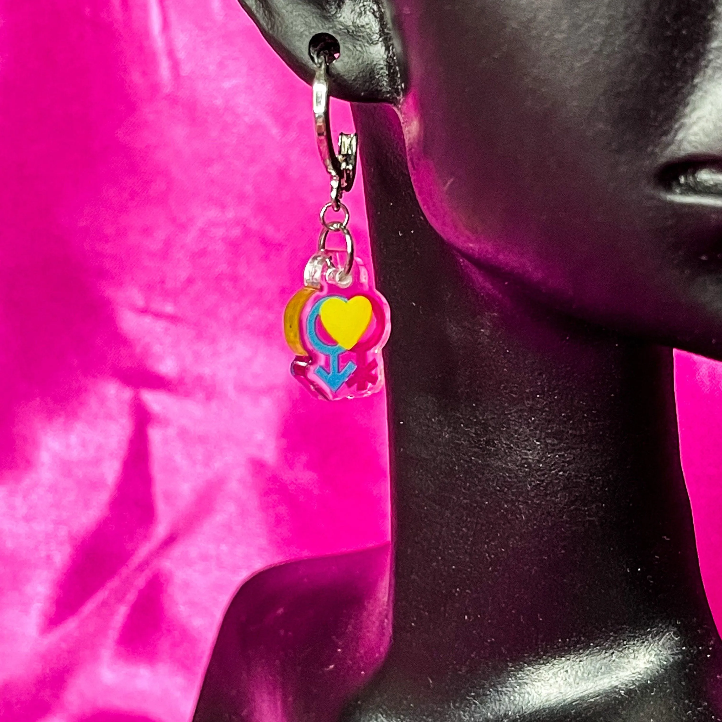 Pansexual Pride Flag Inspired Earrings