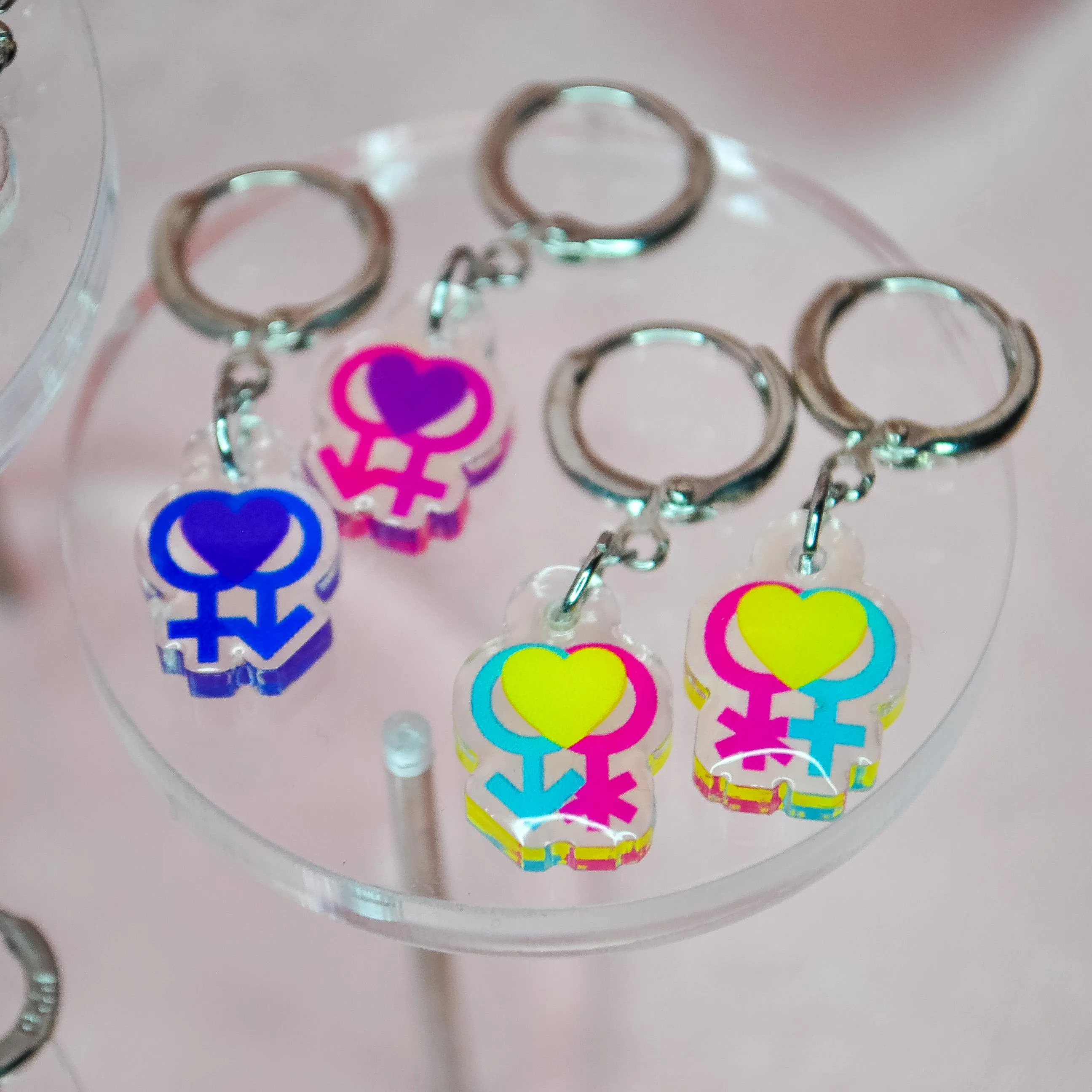 Pansexual Pride Flag Inspired Earrings