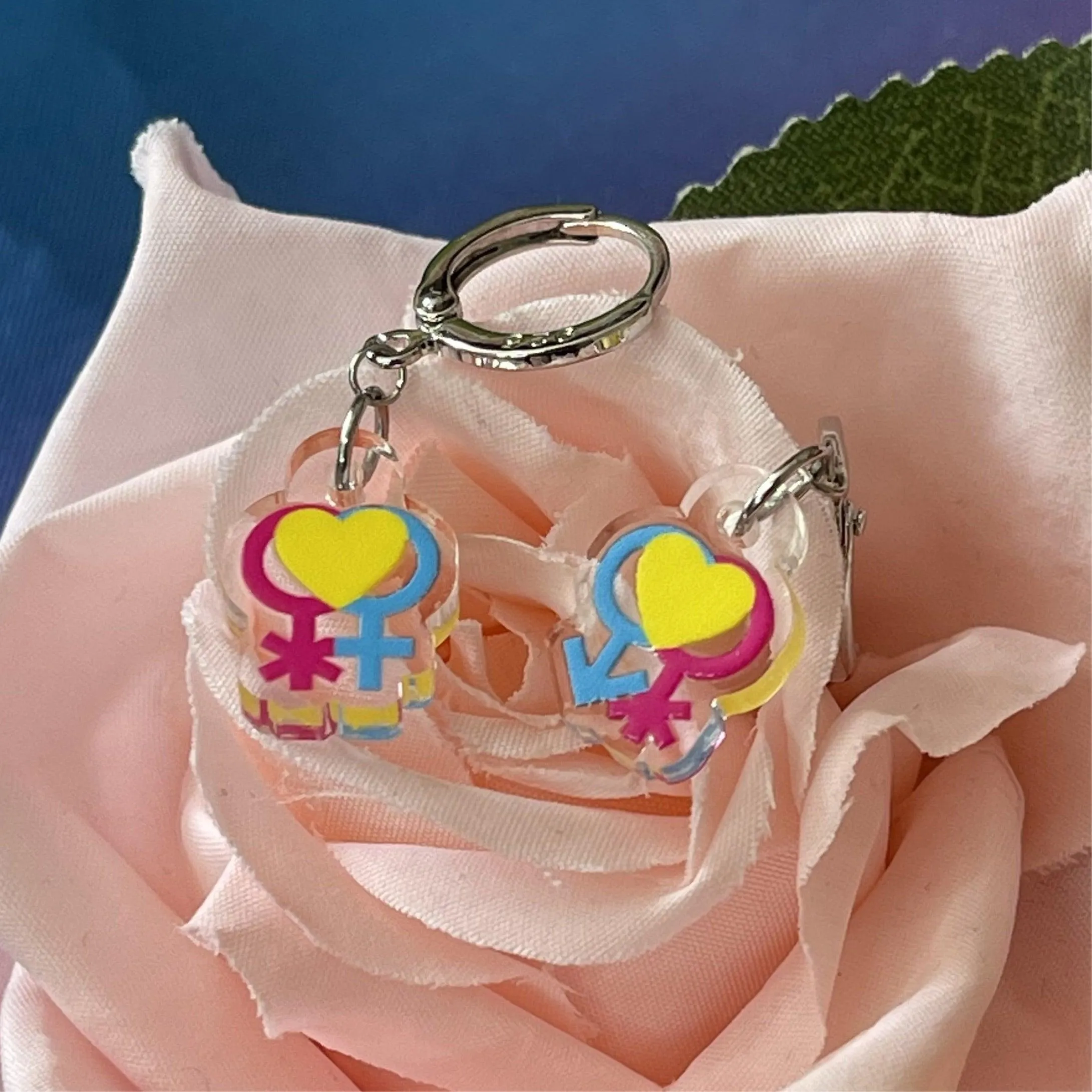Pansexual Pride Flag Inspired Earrings