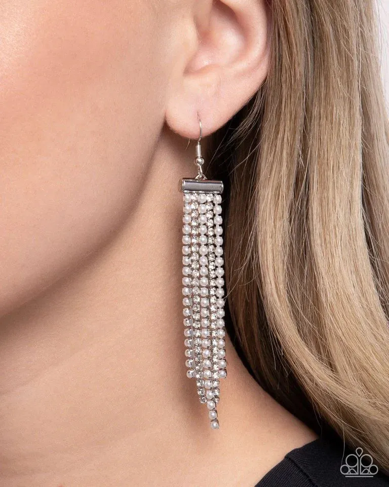 Paparazzi Tapered Team-Black Earring