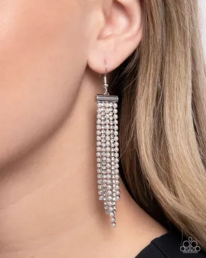 Paparazzi Tapered Team-Black Earring
