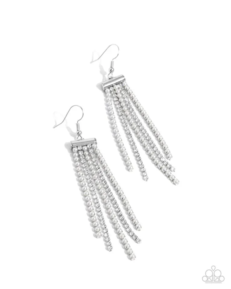 Paparazzi Tapered Team-Black Earring