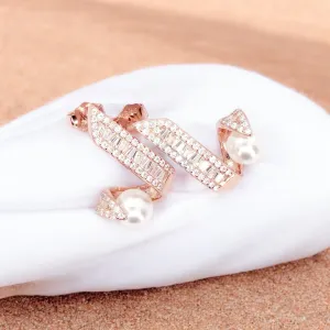 Pearl Drop Rose gold Earring