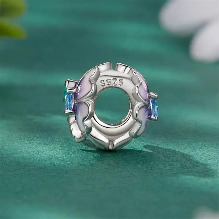 Purple Flower & Dragonfly Charm