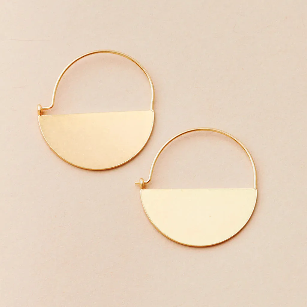 Refined Earring Collection - Lunar Hoop Earrings