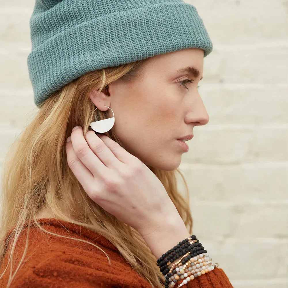 Refined Earring Collection - Lunar Hoop Earrings