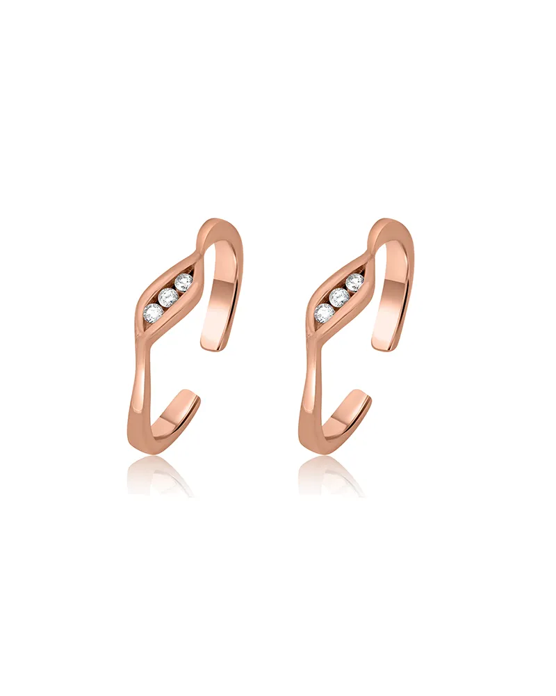 Rose Gold Ripple with Ruby