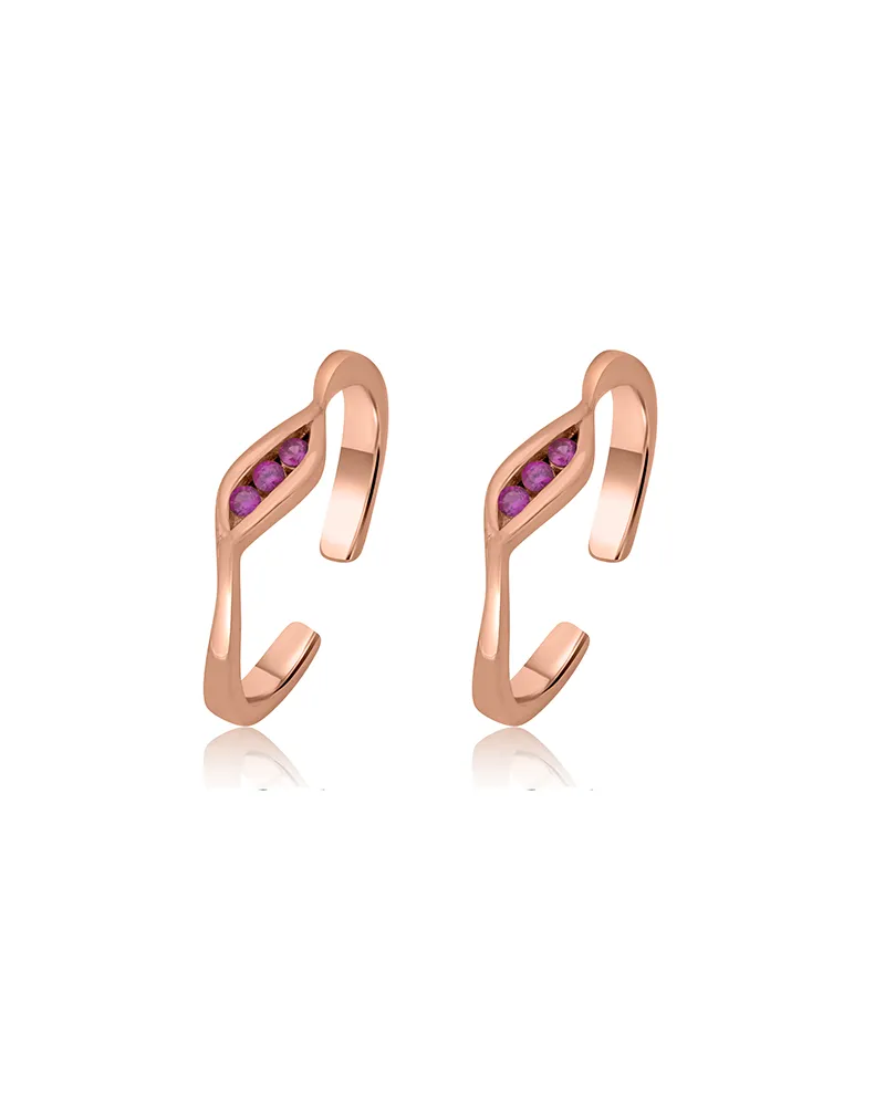 Rose Gold Ripple with Ruby