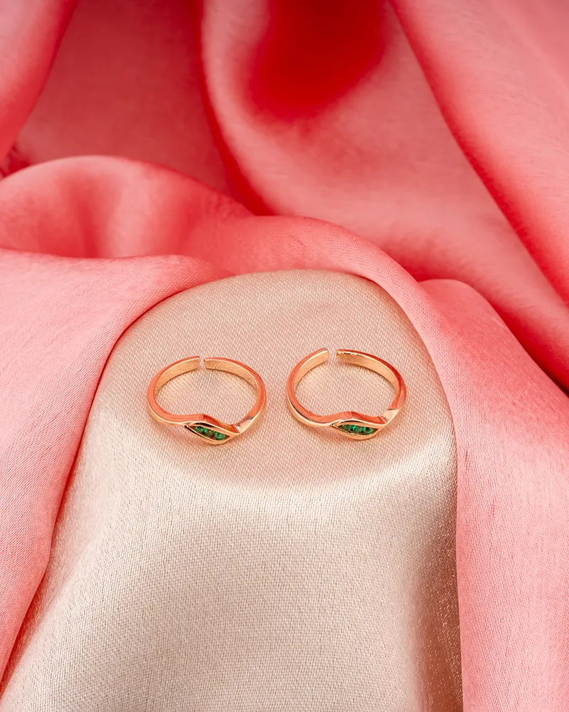 Rose Gold Ripple with Ruby