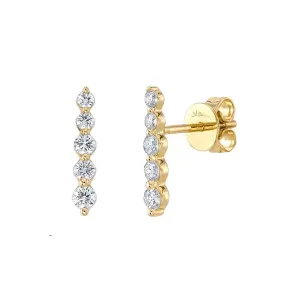 Royal Collection Vertical Bar Diamond Earrings