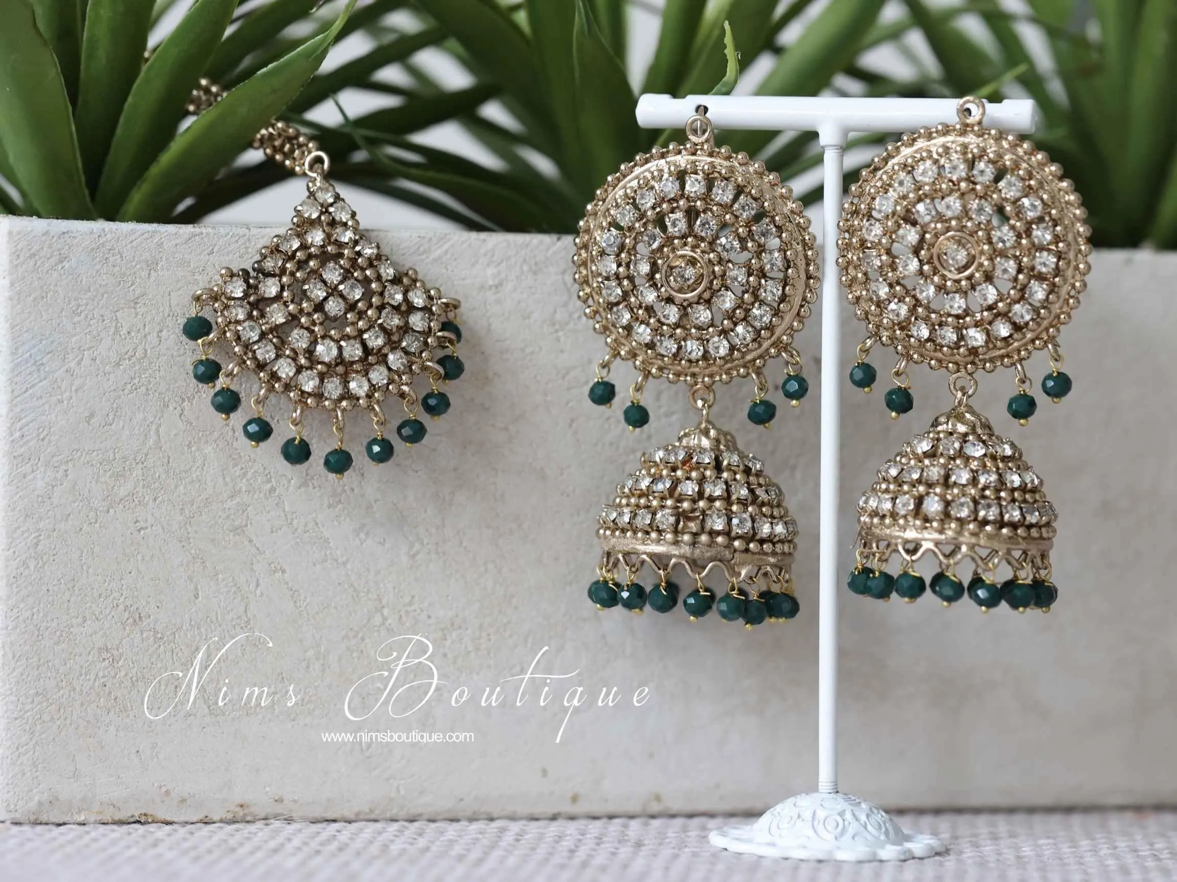 Royal Dark Green Chumke & Tikka Set