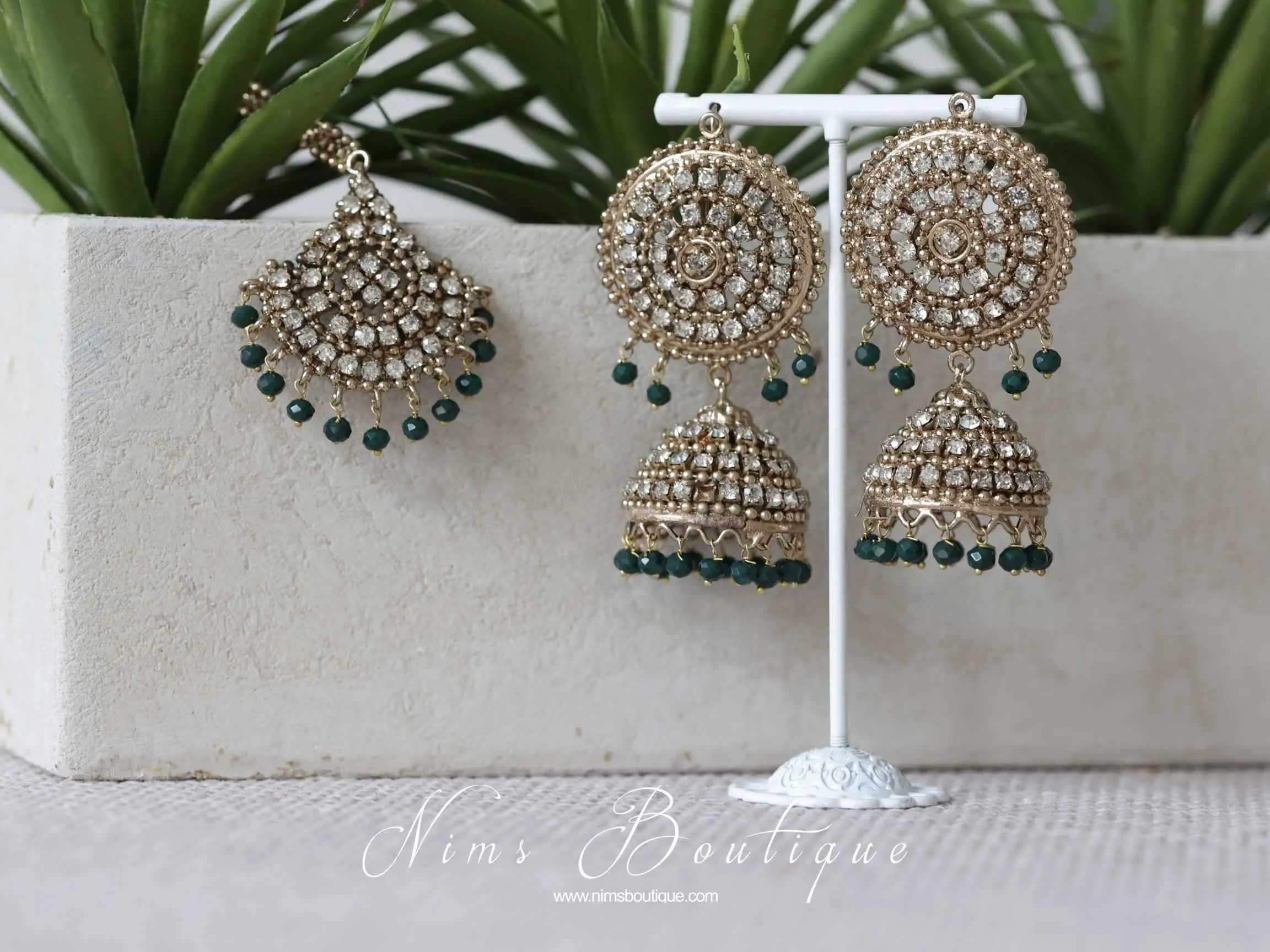 Royal Dark Green Chumke & Tikka Set