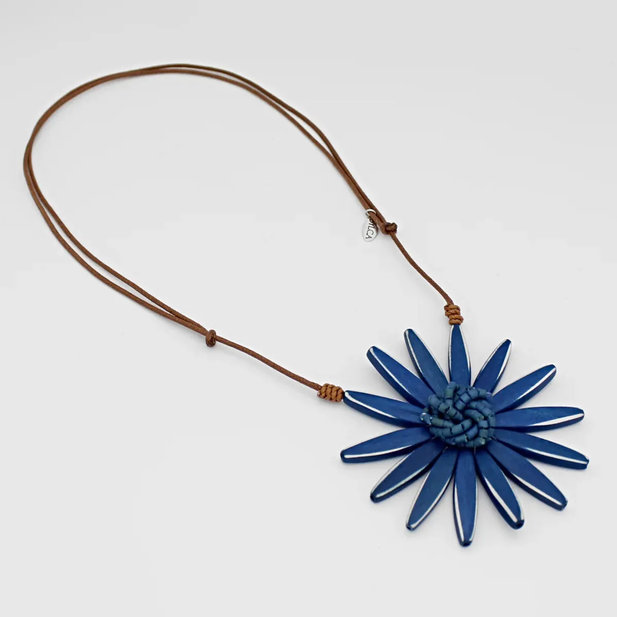 S25 Amaya Flower Necklace-Blues