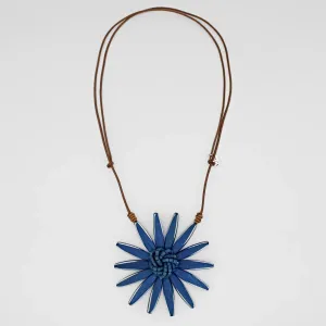 S25 Amaya Flower Necklace-Blues