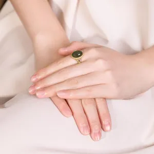 SAPPHIRE OVAL RING