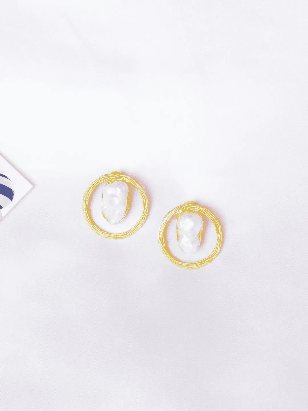 Selena Gold Plated Pearl Earrings