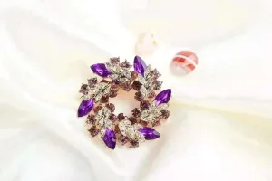 Shop Crystal Colorful Bauhinia Brooch - A Stunning Accessory for Any Occasion