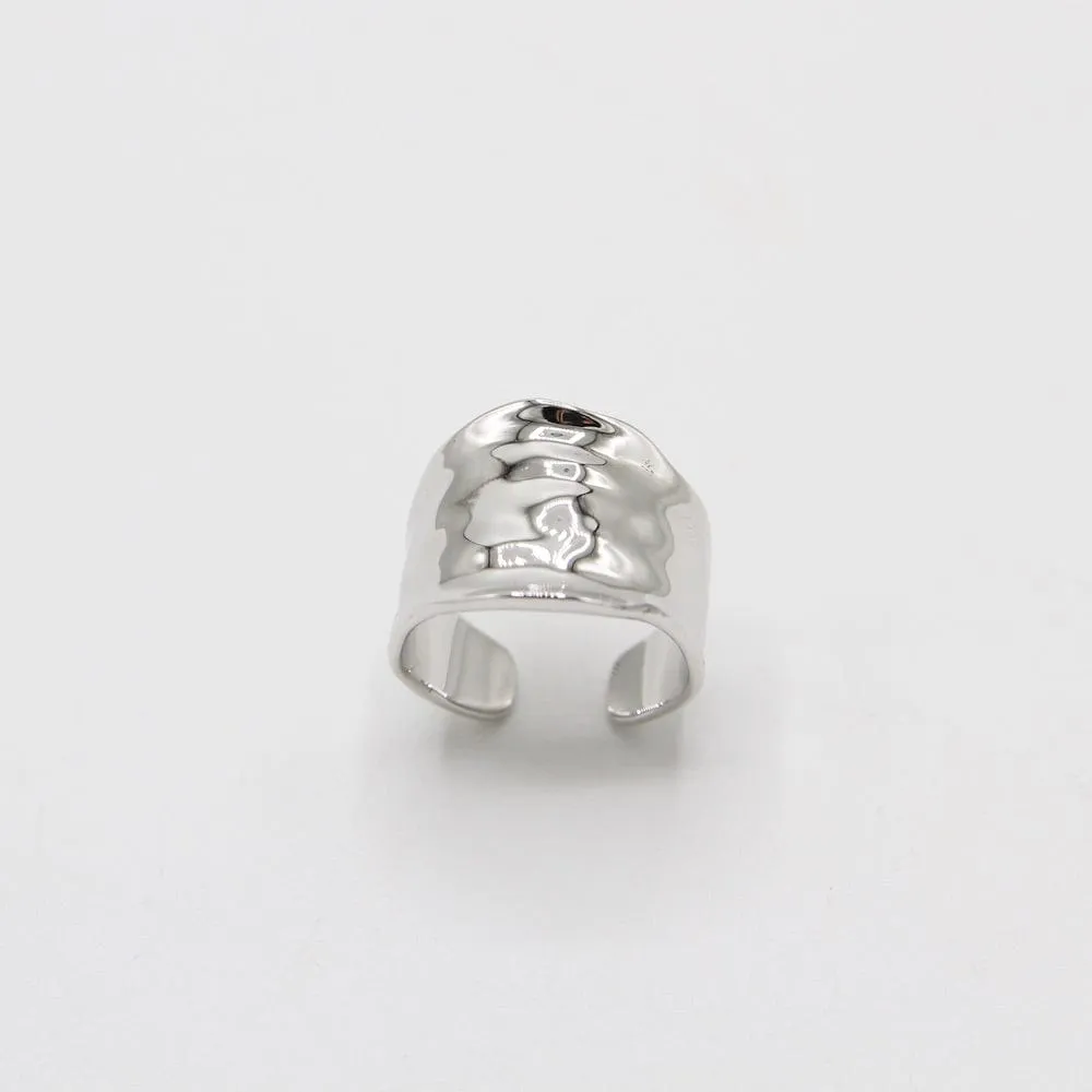Silver Crush Wide Adjustable Ring