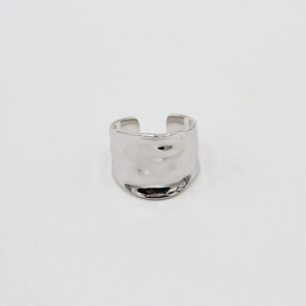 Silver Crush Wide Adjustable Ring