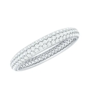 Simple Moissanite Eternity Wedding Band Ring