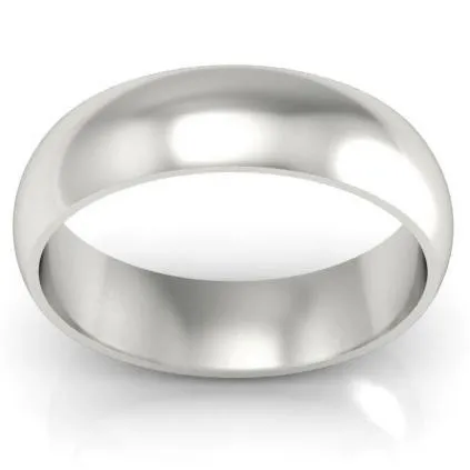 Simple Platinum Ring 6mm