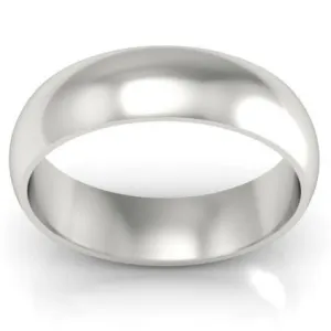 Simple Platinum Ring 6mm