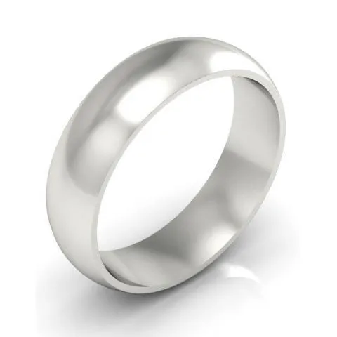 Simple Platinum Ring 6mm