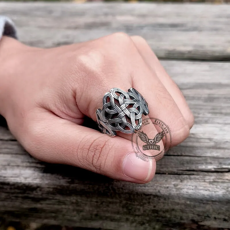 Simple Viking Celtic Knot Stainless Steel Ring