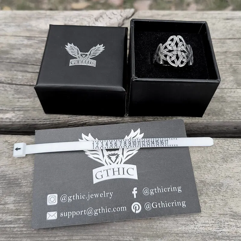 Simple Viking Celtic Knot Stainless Steel Ring