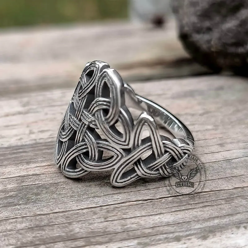 Simple Viking Celtic Knot Stainless Steel Ring