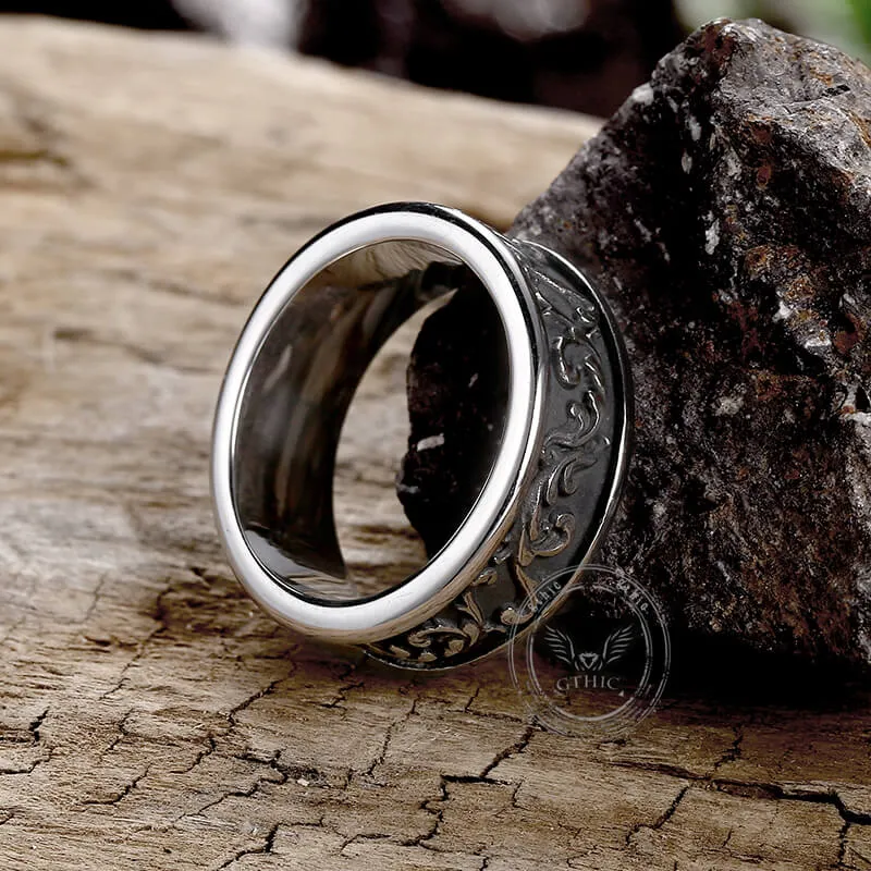 Simple Vine Pattern Stainless Steel Ring