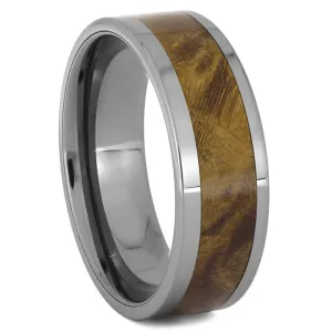 Simple Wood Men's Titanium Wedding Band
