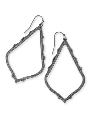 Sophee Drop Earrings In Gunmetal