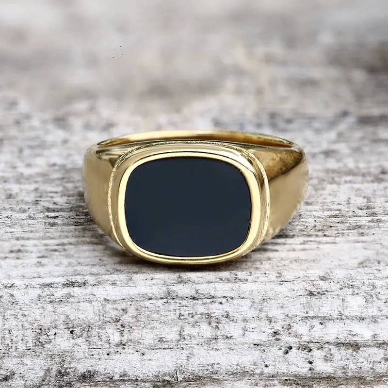 Square Shell Stainless Steel Minimalism Ring