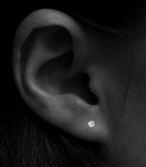 Sterling Silver Endless Knot Tiny Stud Earrings