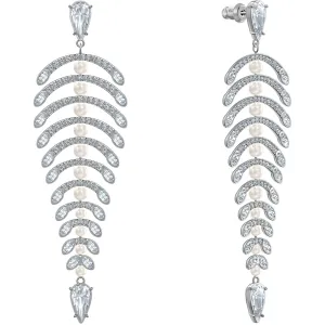 Swarovski Women's Earrings - Polar Bestiary White Crystals Rhodium Plated | 5489887