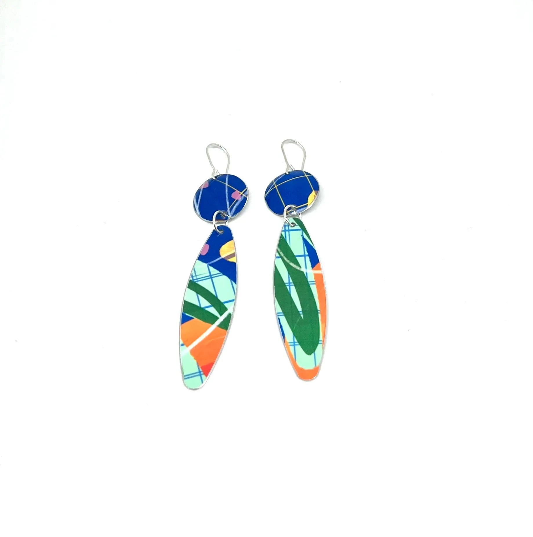 Tropical bird of paradise earrings