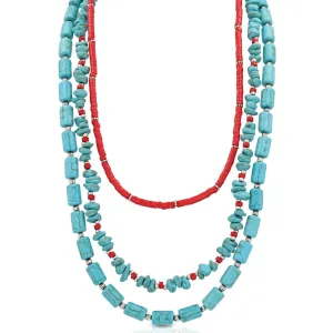 Understated Southwest Beaded Attitude Necklace