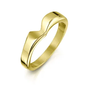 V-shape Wedding Band in 18ct Yellow Gold (RX191)