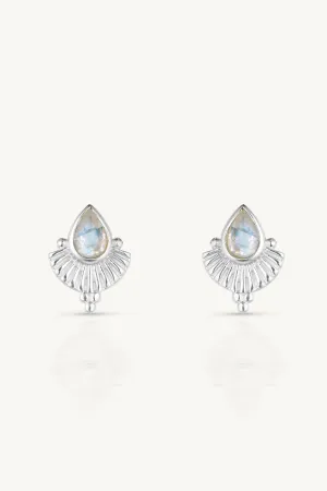 Venus Moonstone Silver Earrings