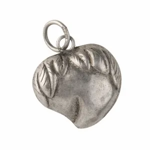 Vintage Chinese sterling silver peach charm. 16mm Pkg. of 1. B9-0499