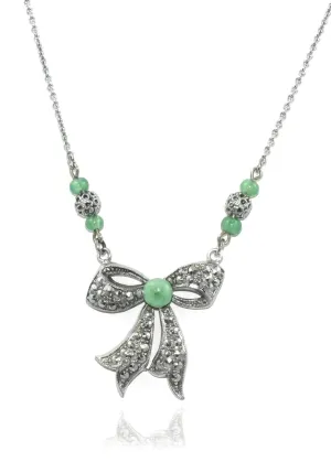 Vintage Marcasite Bow Necklace